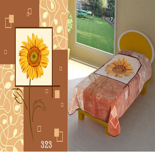 پتوی پلی استر گلبافت  یکنفره کد 323